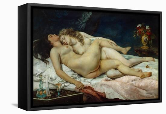 The Two Friends, 1867-Gustave Courbet-Framed Stretched Canvas