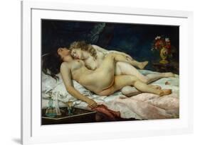 The Two Friends, 1867-Gustave Courbet-Framed Giclee Print