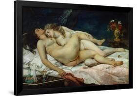 The Two Friends, 1867-Gustave Courbet-Framed Giclee Print