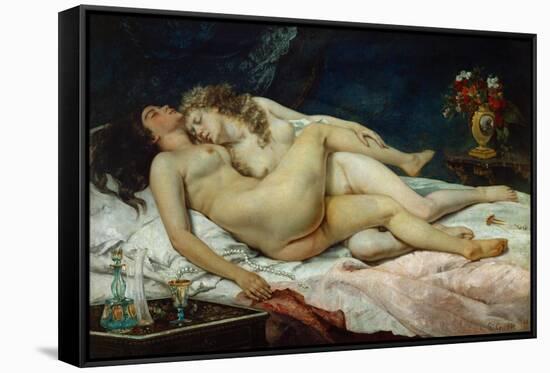 The Two Friends, 1867-Gustave Courbet-Framed Stretched Canvas