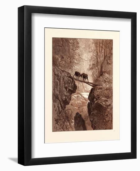 The Two Goats-Gustave Dore-Framed Premium Giclee Print