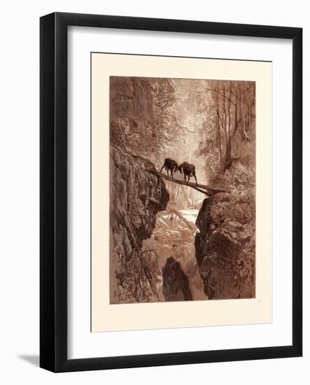 The Two Goats-Gustave Dore-Framed Giclee Print