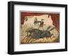 The Two Horse Act-Vintage Reproduction-Framed Art Print