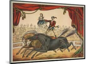 The Two Horse Act-Vintage Reproduction-Mounted Art Print