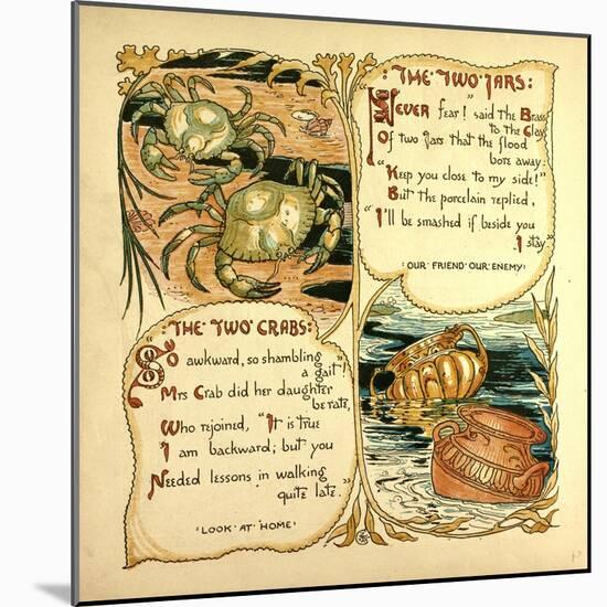 The Two Jars the Two Crabs-null-Mounted Giclee Print