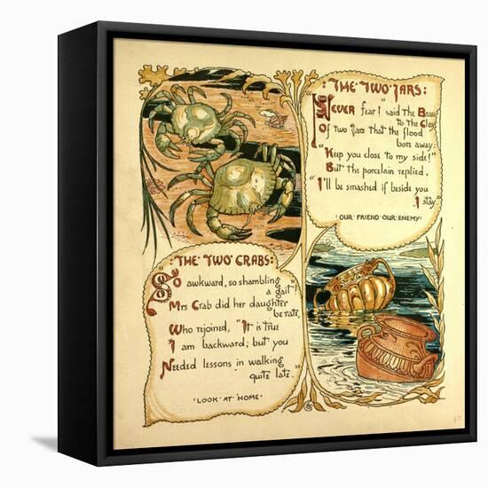 The Two Jars the Two Crabs-null-Framed Stretched Canvas