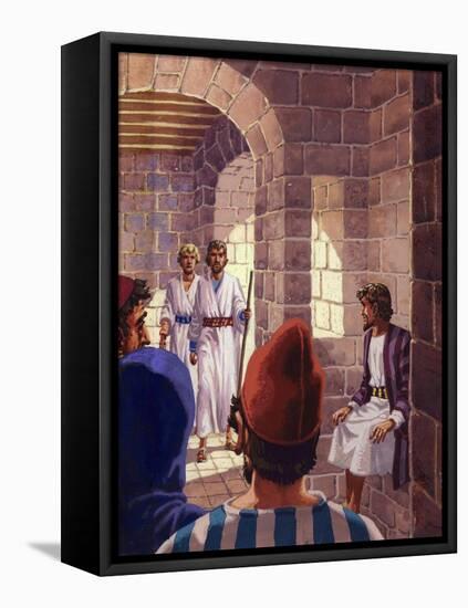 The Two Messengers from God Visiting Sodom-Pat Nicolle-Framed Stretched Canvas