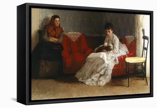 The Two Mothers, 1874-Gioacchino Toma-Framed Stretched Canvas