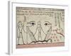 The Two Mystical Eyes, from the Tomb of Tuthmosis III (circa 1504-1450 BC) New Kingdom (Mural)-null-Framed Giclee Print