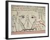 The Two Mystical Eyes, from the Tomb of Tuthmosis III (circa 1504-1450 BC) New Kingdom (Mural)-null-Framed Giclee Print