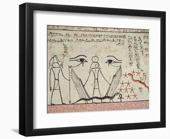 The Two Mystical Eyes, from the Tomb of Tuthmosis III (circa 1504-1450 BC) New Kingdom (Mural)-null-Framed Giclee Print