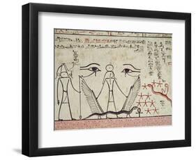 The Two Mystical Eyes, from the Tomb of Tuthmosis III (circa 1504-1450 BC) New Kingdom (Mural)-null-Framed Giclee Print