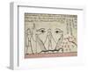 The Two Mystical Eyes, from the Tomb of Tuthmosis III (circa 1504-1450 BC) New Kingdom (Mural)-null-Framed Giclee Print