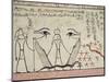 The Two Mystical Eyes, from the Tomb of Tuthmosis III (circa 1504-1450 BC) New Kingdom (Mural)-null-Mounted Giclee Print