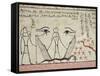 The Two Mystical Eyes, from the Tomb of Tuthmosis III (circa 1504-1450 BC) New Kingdom (Mural)-null-Framed Stretched Canvas