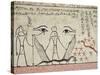 The Two Mystical Eyes, from the Tomb of Tuthmosis III (circa 1504-1450 BC) New Kingdom (Mural)-null-Stretched Canvas