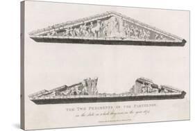The Two Pediments of the Parthenon in the State in Which They Were in the Year 1674-null-Stretched Canvas