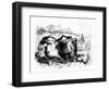 The Two Pots, Illustration for 'Fables' of La Fontaine (1621-95), Published by H. Fournier Aine,…-J.J. Grandville-Framed Giclee Print