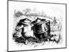 The Two Pots, Illustration for 'Fables' of La Fontaine (1621-95), Published by H. Fournier Aine,…-J.J. Grandville-Mounted Giclee Print