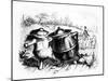 The Two Pots, Illustration for 'Fables' of La Fontaine (1621-95), Published by H. Fournier Aine,…-J.J. Grandville-Mounted Giclee Print