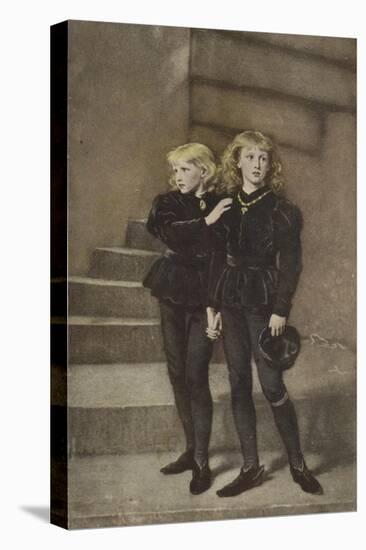 The Two Princes Edward and Richard in the Tower-John Everett Millais-Stretched Canvas