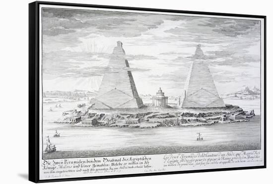 The Two Pyramids of Moeris, King of Egypt and His Wife, Plate 11-Johann Bernhard Fischer Von Erlach-Framed Stretched Canvas