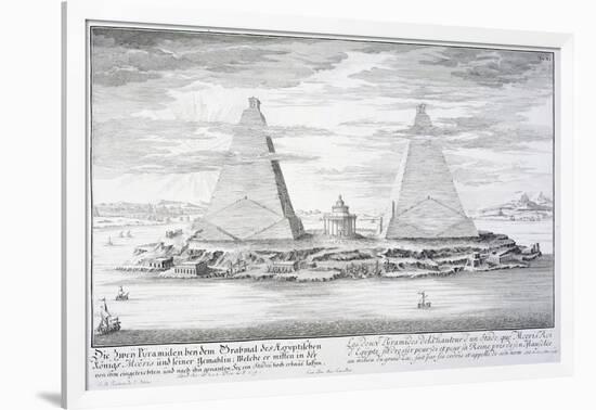 The Two Pyramids of Moeris, King of Egypt and His Wife, Plate 11-Johann Bernhard Fischer Von Erlach-Framed Giclee Print