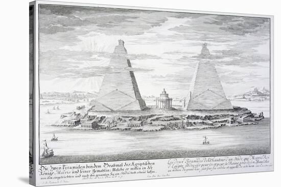 The Two Pyramids of Moeris, King of Egypt and His Wife, Plate 11-Johann Bernhard Fischer Von Erlach-Stretched Canvas