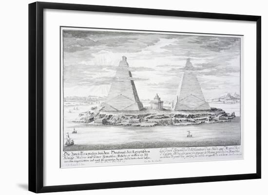 The Two Pyramids of Moeris, King of Egypt and His Wife, Plate 11-Johann Bernhard Fischer Von Erlach-Framed Giclee Print