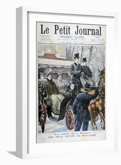 The Two Queens of Holland Visiting Paris, France, 1898-F Meaulle-Framed Giclee Print