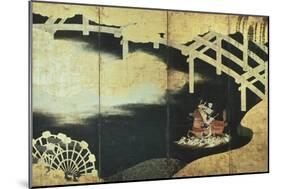 The Two Rival Generals, Sakasi Takatsuna and Kajiwara Kagesue, at the Battle of the Uji River-Tosa Mitsuyoshi-Mounted Giclee Print