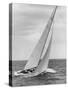 The Two Sail Sailboat Vigorously Gliding Through the Water During the America's Cup Trail-George Silk-Stretched Canvas