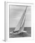 The Two Sail Sailboat Vigorously Gliding Through the Water During the America's Cup Trail-George Silk-Framed Photographic Print