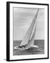 The Two Sail Sailboat Vigorously Gliding Through the Water During the America's Cup Trail-George Silk-Framed Photographic Print