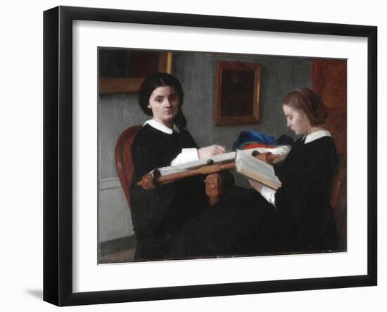 The Two Sisters, 1859-Ignace Henri Jean Fantin-Latour-Framed Giclee Print