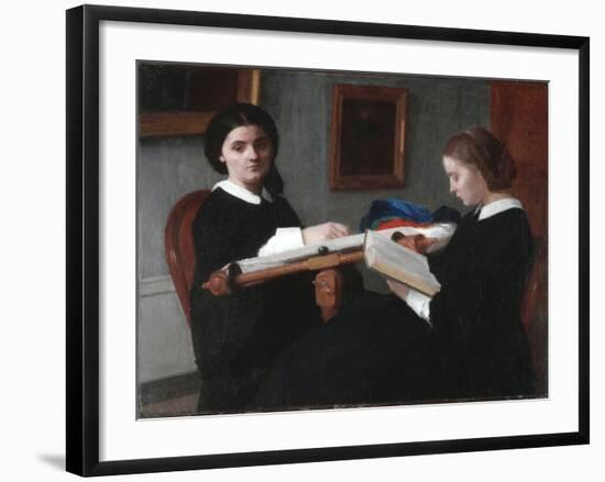 The Two Sisters, 1859-Ignace Henri Jean Fantin-Latour-Framed Giclee Print