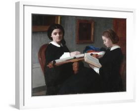 The Two Sisters, 1859-Ignace Henri Jean Fantin-Latour-Framed Giclee Print