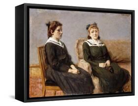 The Two Sisters Leder; Die Zwei Schwestern Leder, 1911-Max Liebermann-Framed Stretched Canvas