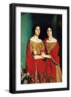 The Two Sisters, or Mesdemoiselles Chasseriau: Marie-Antoinette-Adele (1810-69) and Genevieve-Theodore Chasseriau-Framed Giclee Print