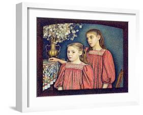 The Two Sisters, the Serruys Sisters, 1894-Georges Lemmen-Framed Giclee Print