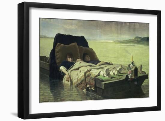 The Two Sons of Clovis II, after Being Tortured by Jumieges on the Seine River-Evariste Vital Luminais-Framed Giclee Print