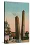 The Two Towers in Bologna, Italy. Postcard Sent in 1913-Italian Photographer-Stretched Canvas