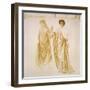 The Two Wives of Jason, before 1872 (Watercolour and Bodycolour over Black Chalk on Paper)-Edward Burne-Jones-Framed Giclee Print