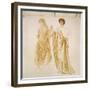 The Two Wives of Jason, before 1872 (Watercolour and Bodycolour over Black Chalk on Paper)-Edward Burne-Jones-Framed Giclee Print