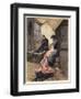 The Two Women Took up their Work Again (Colour Litho)-Dudley Hardy-Framed Giclee Print