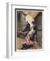 The Two Women Took up their Work Again (Colour Litho)-Dudley Hardy-Framed Giclee Print