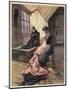 The Two Women Took up their Work Again (Colour Litho)-Dudley Hardy-Mounted Giclee Print