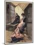 The Two Women Took up their Work Again (Colour Litho)-Dudley Hardy-Mounted Giclee Print
