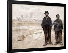 The Two Workmen-Jean Francois Raffaelli-Framed Giclee Print