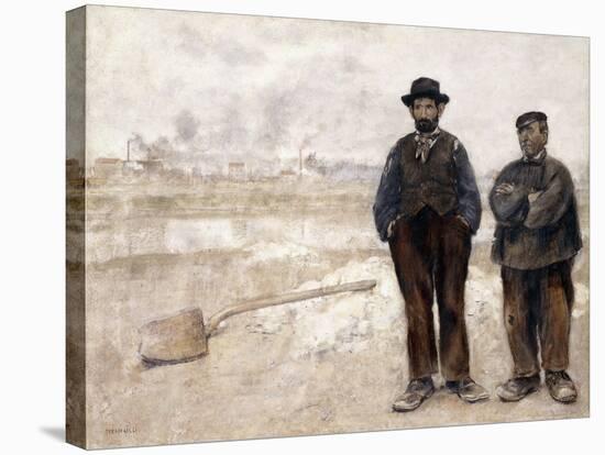 The Two Workmen-Jean Francois Raffaelli-Stretched Canvas